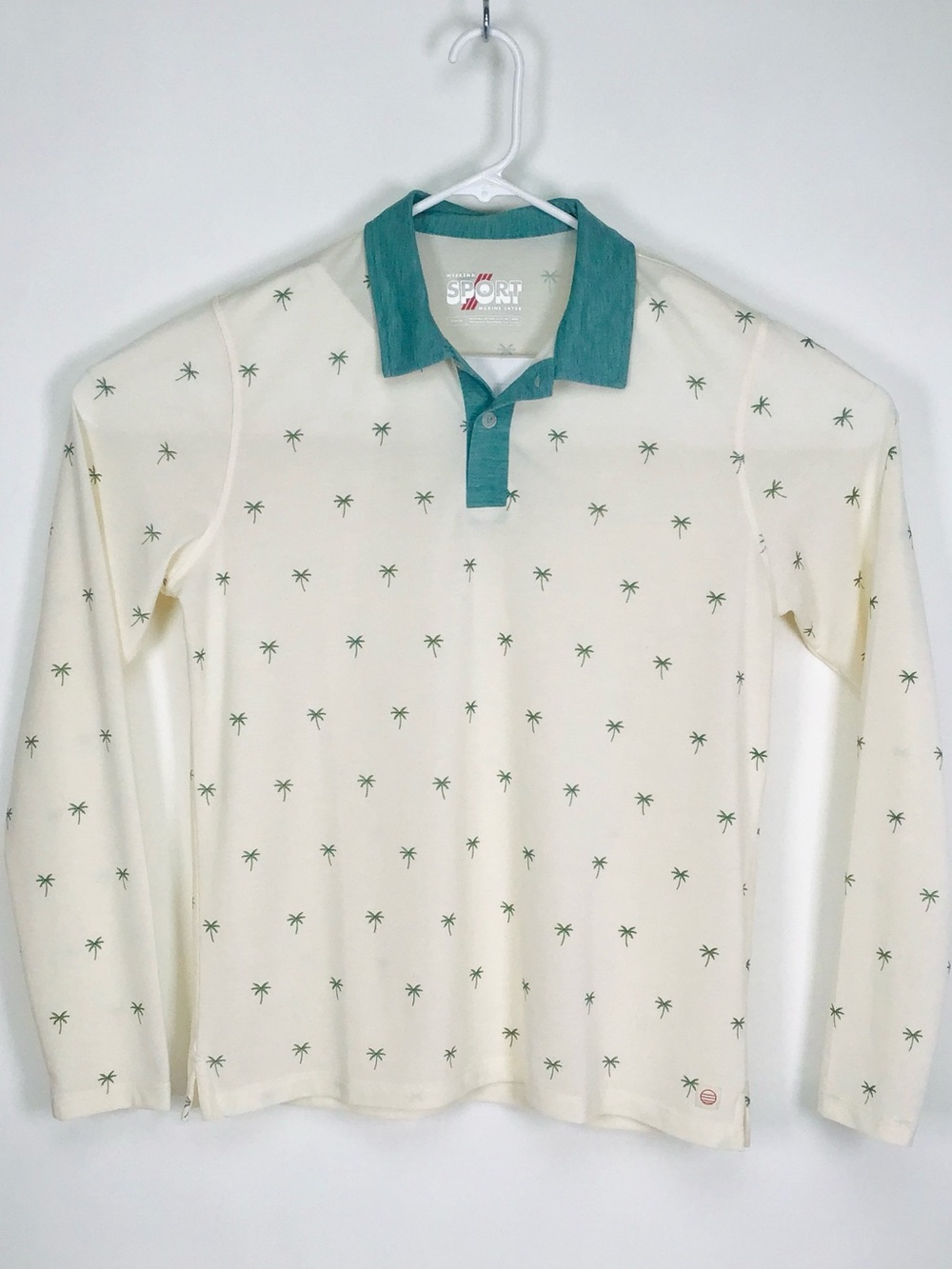 Marine Layer Weekend Sport men’s long sleeve polo shirt medium